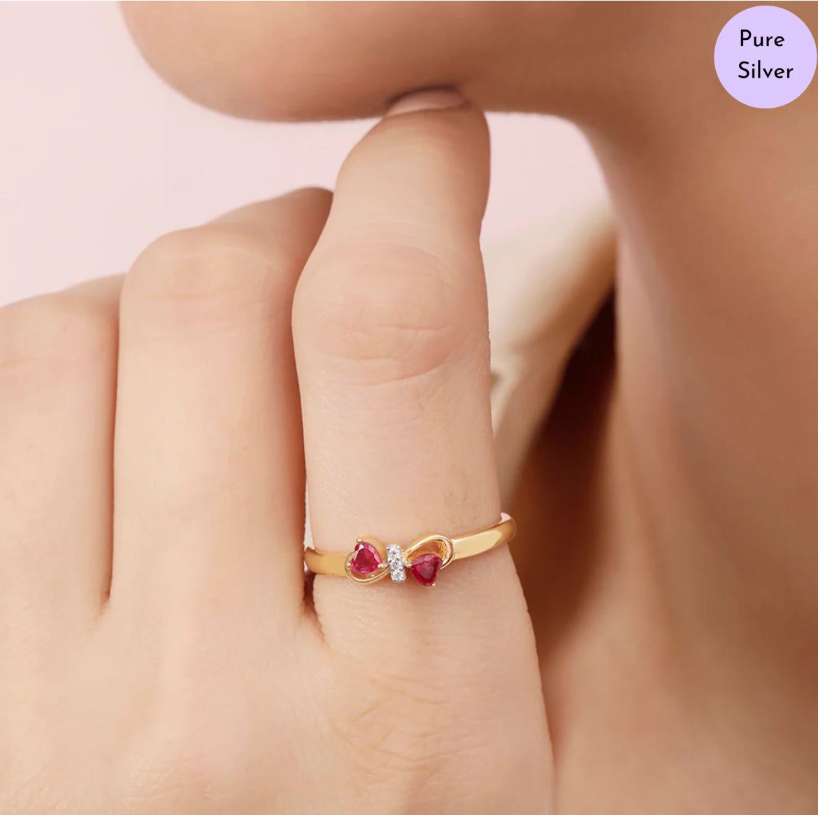 Emerald Frost CZ Gold Plated 925 Sterling Silver Ring
