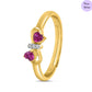 Emerald Frost CZ Gold Plated 925 Sterling Silver Ring