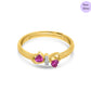 Emerald Frost CZ Gold Plated 925 Sterling Silver Ring