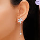 Floral Dusk  Rhodium Plated 925 Sterling Silver Earrings