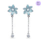Floral Dusk  Rhodium Plated 925 Sterling Silver Earrings