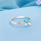 Sky Dancer Rhodium Plated 925 Sterling Silver Ring