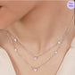 Heart Essence Rhodium Plated 925 Sterling Silver Necklace