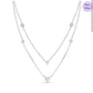 Heart Essence Rhodium Plated 925 Sterling Silver Necklace