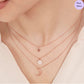 Luminous Layer  Rose Gold Plated 925 Sterling Silver Necklace