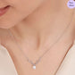 Ethereal Deer  Rhodium Plated 925 Sterling Silver Necklace