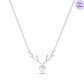 Ethereal Deer  Rhodium Plated 925 Sterling Silver Necklace