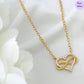 Heart Loop Gold Plated 925 Sterling Silver Necklace