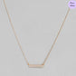 CZ Glide Gold Plated 925 Sterling Silver Necklace