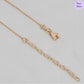 CZ Glide Gold Plated 925 Sterling Silver Necklace
