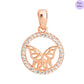 Dreamwing Rose Gold Plated 925 Sterling Silver Pendant