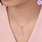Eterna Circle Rose Gold Plated 925 Sterling Silver Pendant With Chain