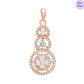 Eterna Circle Rose Gold Plated 925 Sterling Silver Pendant With Chain