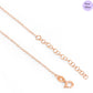 Eterna Circle Rose Gold Plated 925 Sterling Silver Pendant With Chain