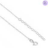 Infinite Love 925 Sterling Silver Rhodium Plated Necklace