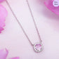 Celeste Circle hodium Plated 925 Sterling Silver Necklace