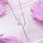 Delicate Heart Rhodium Plated 925 Sterling Silver Necklace