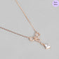 Twinkle Bow Rose-Gold 925 Sterling Silver Necklace