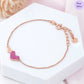 Rosy Heart Rose Gold Plated 925 Sterling Silver Bracelet