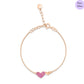 Rosy Heart Rose Gold Plated 925 Sterling Silver Bracelet