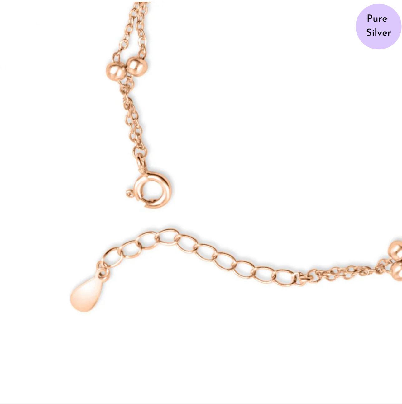 Bella Bow  Rose Gold Plated 925 Sterling Silver Bracelet