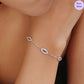 Eye Celeste  Rhodium Plated 925 Sterling Silver Bracelet