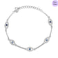 Eye Celeste  Rhodium Plated 925 Sterling Silver Bracelet