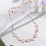 Blossom Ray  Rose Gold Plated 925 Sterling Silver Flower Bracelet