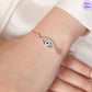 Fortuna Charm Rose Gold Plated 925 Sterling Silver Evil Eye Bracelet