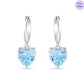 Seloria Heart Drop Rhodium Plated 925 Sterling Silver Earrings