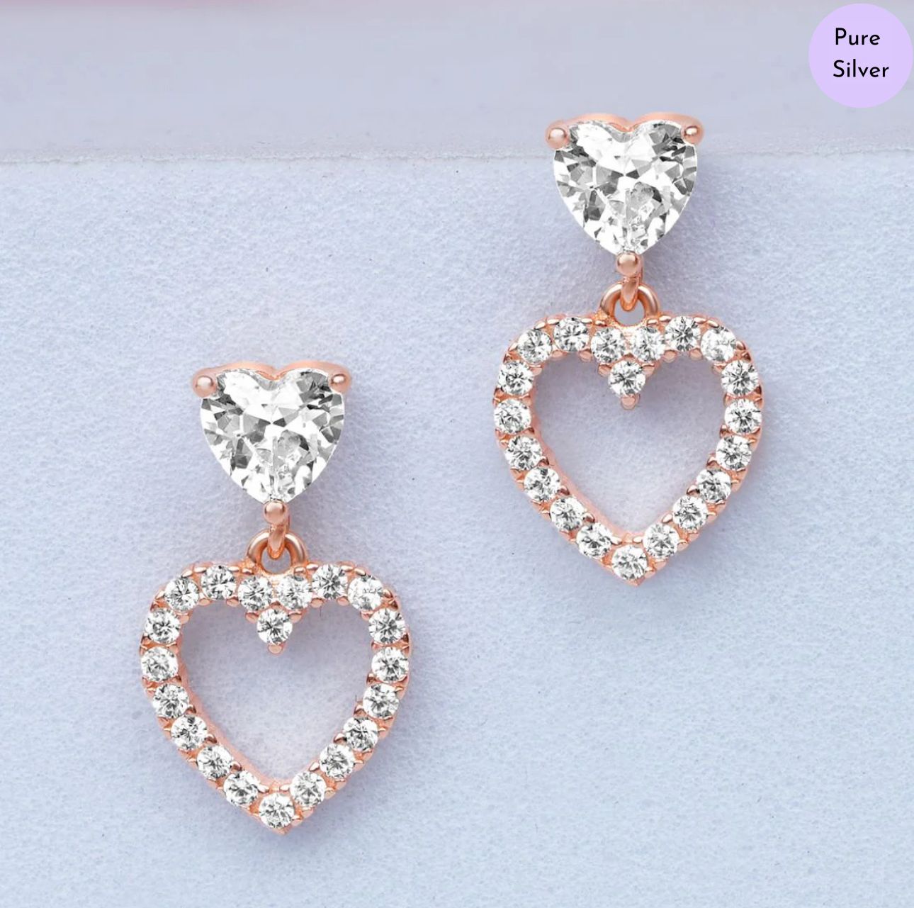 Droplyn Rose Gold Plated 925 Sterling Silver Earrings