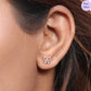 Aureafly Rose Gold Plated 925 Sterling Silver Stud Earrings