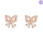 Aureafly Rose Gold Plated 925 Sterling Silver Stud Earrings