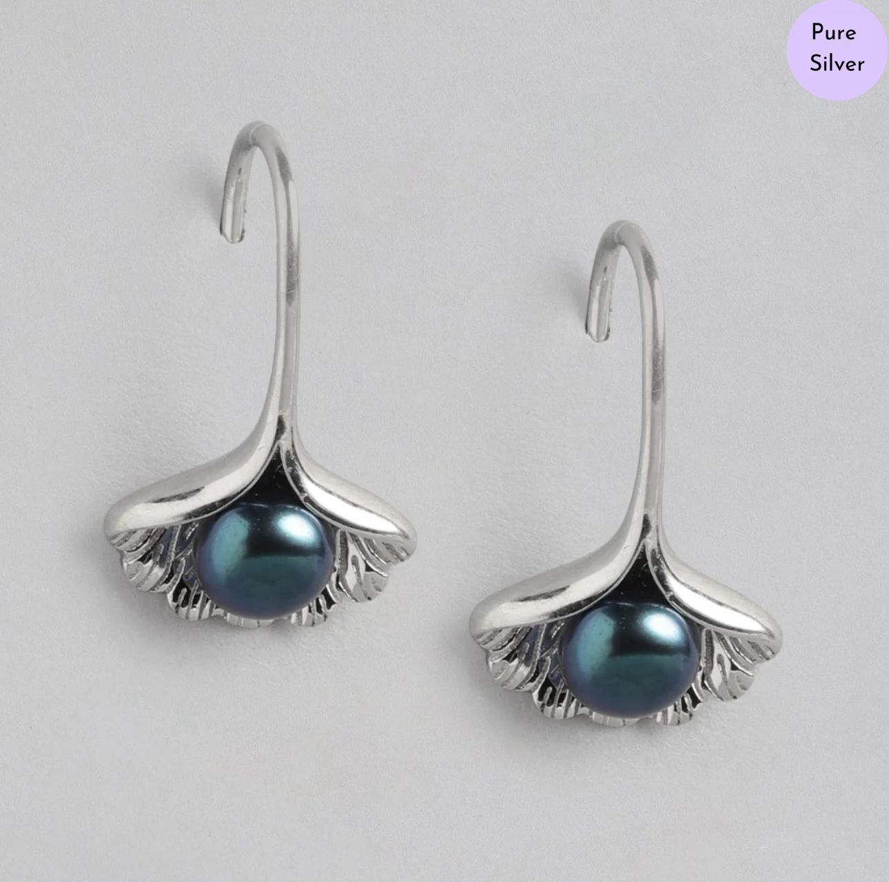 Coralia and Pearl Drop 925 Silver Earrings