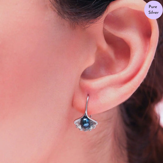 Coralia and Pearl Drop 925 Silver Earrings