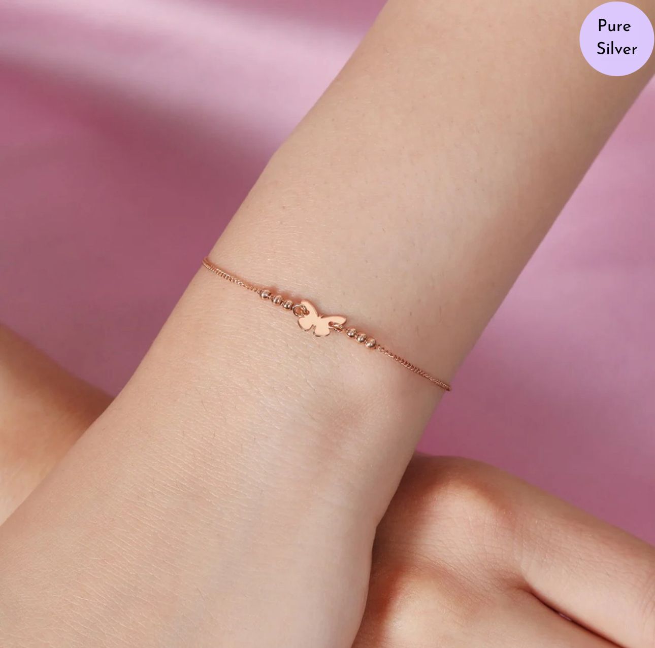 Floriah Rose Gold-Plated 925 Sterling Silver Bracelet