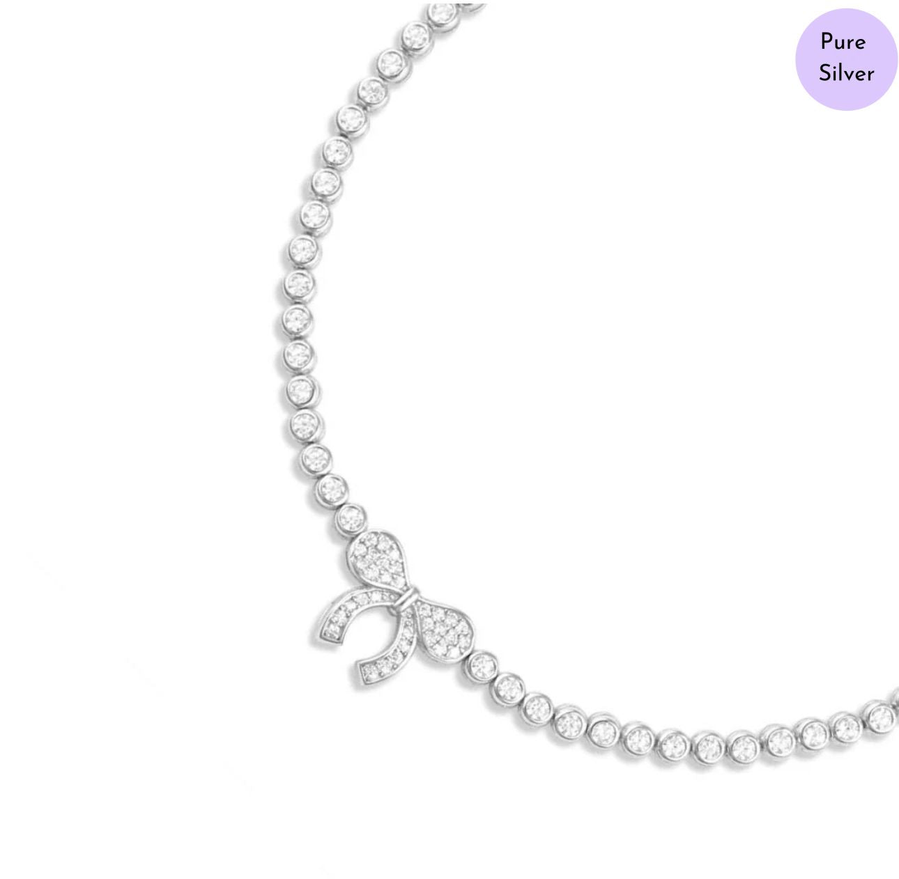 Bowselle Rhodium Plated 925 Sterling Silver Bracelet