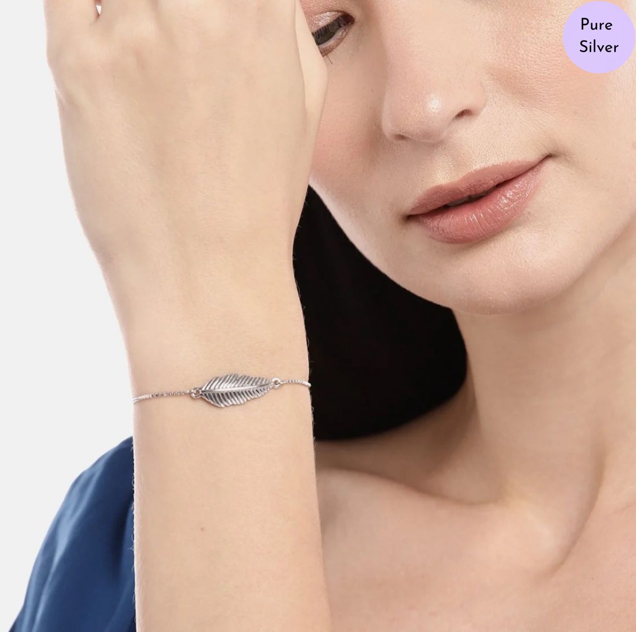 Leafinity Grace Rhodium-Plated 925 Sterling Silver Bracelet