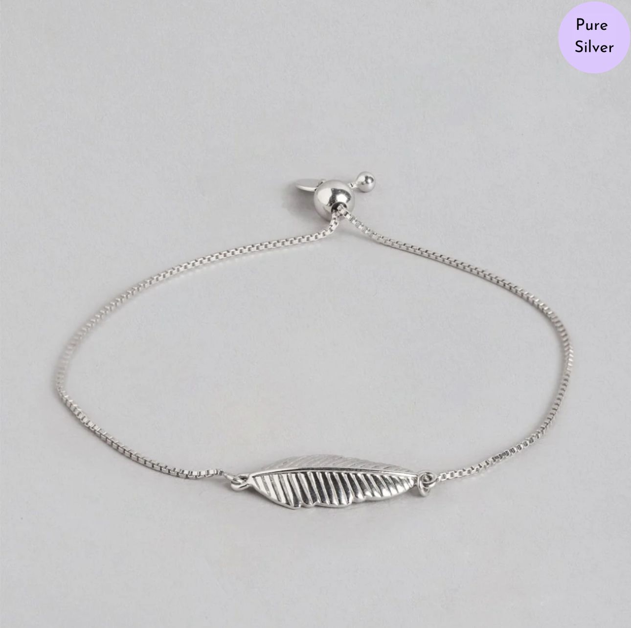 Leafinity Grace Rhodium-Plated 925 Sterling Silver Bracelet