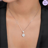 Haloria Gem Rhodium Plated 925 Sterling Silver Pendants