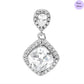 Haloria Gem Rhodium Plated 925 Sterling Silver Pendants