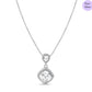 Haloria Gem Rhodium Plated 925 Sterling Silver Pendants