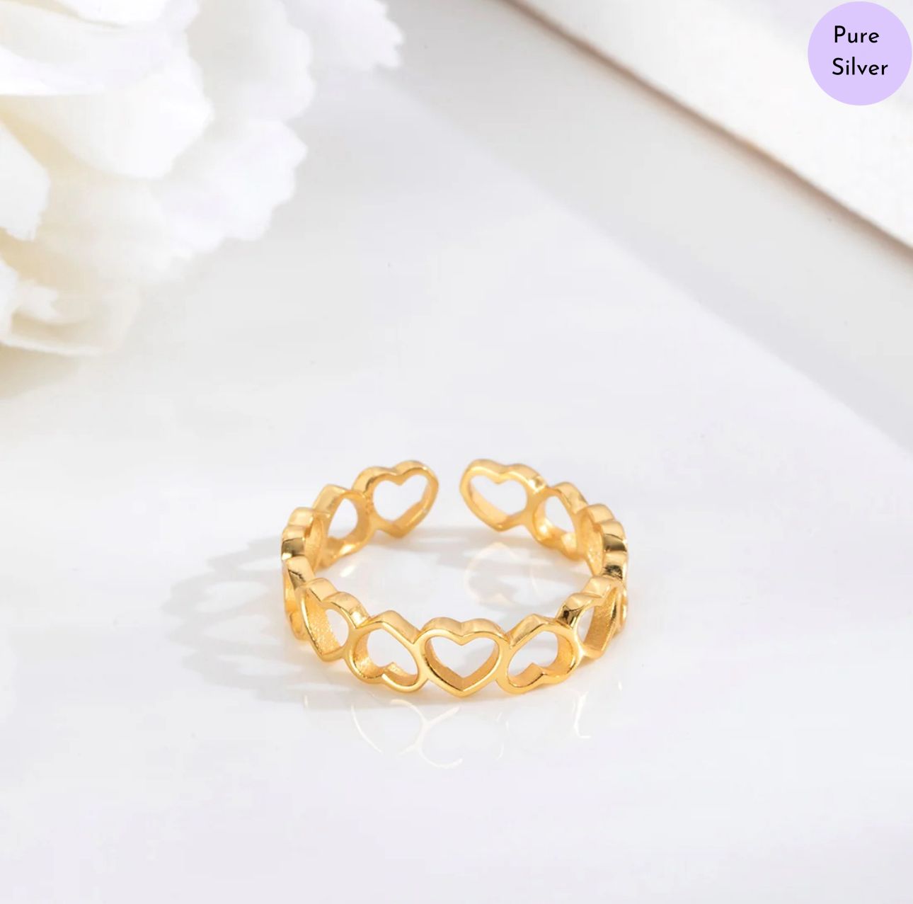 Oriselle  Gold Plated 925 Sterling Silver Female Ring