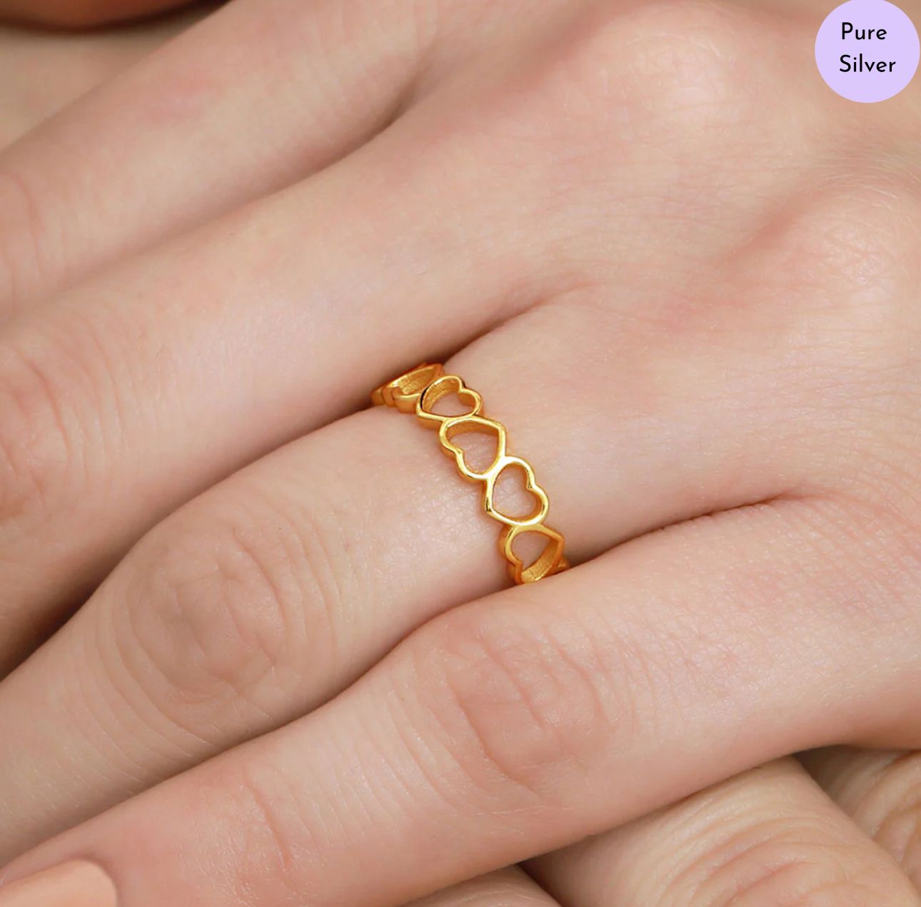 Oriselle  Gold Plated 925 Sterling Silver Female Ring