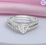 Dazzlehart  Rhodium Plated 925 Sterling Silver Ring