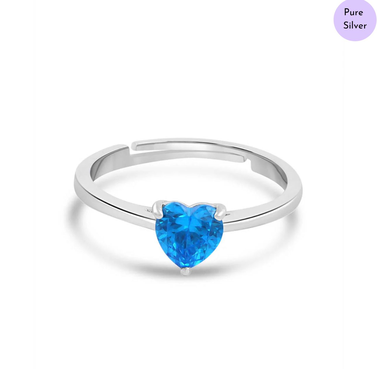 Bluette Rhodium Plated 925 Sterling Silver Ring