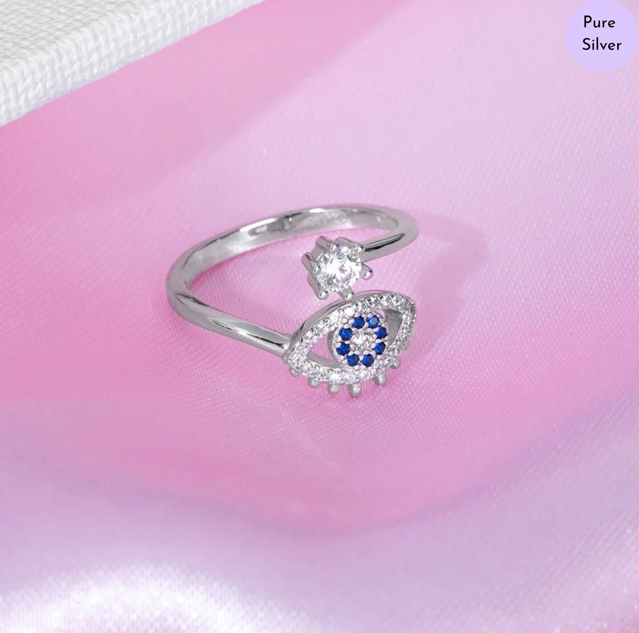 Guardin Rhodium Plated 925 Sterling Silver Ring