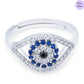 Eyes of Protection Rhodium-Plated CZ 925 Sterling Silver Ring