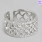 Serenity Twist Rhodium-Plated 925 Sterling Silver Abstract Ring