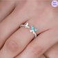 Sky Dancer Rhodium Plated 925 Sterling Silver Ring